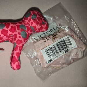 Victoria's Secret thong and pink dog